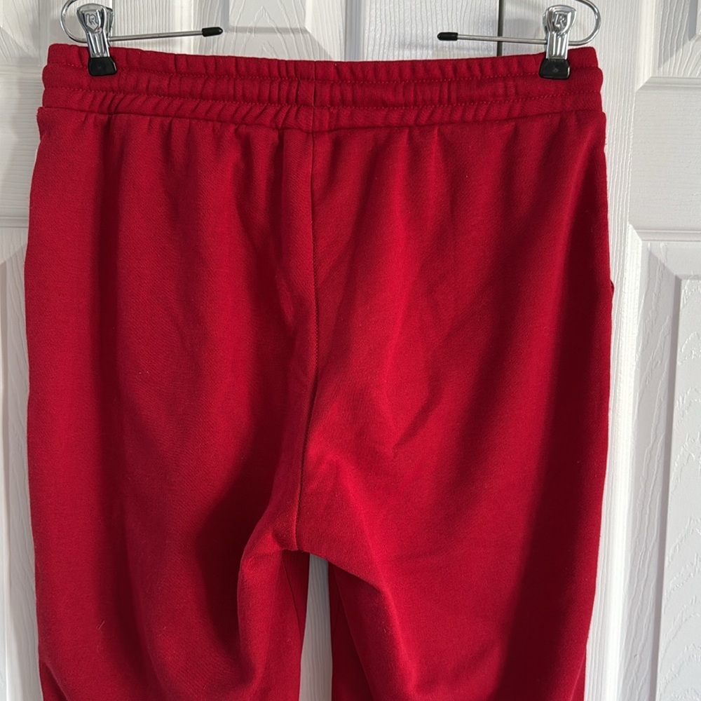 NWT Rae Dunn Women's CHEER Red Sweatshirt- Preowned Rae Dunn Red Joggers Set- L - Picture 12 of 16
